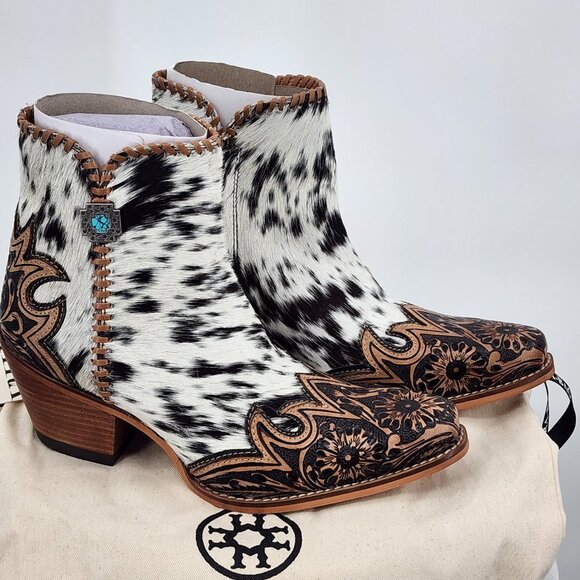 MYRA BAG Margie Hair On Hide Shortie Cowboy Boots Size 6 NWT - Picture 4 of 12